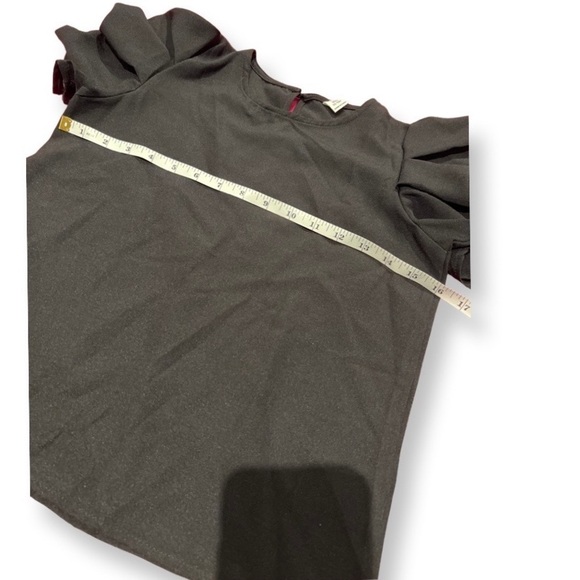 Shein Black T Shirt With Puff Sleeves Girls Size 11-12 - Picture 7 of 8